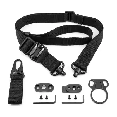 Bretelle de carabine réglable pour Browning BAR, cuir et nylon, attaches QD