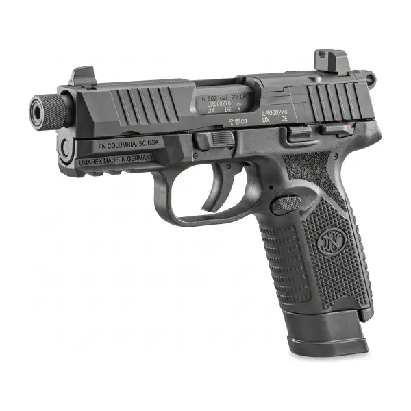 FN Herstal 502 Tactical Black, pistolet Optics Ready .22 LR avec 2 chargeurs et mallette