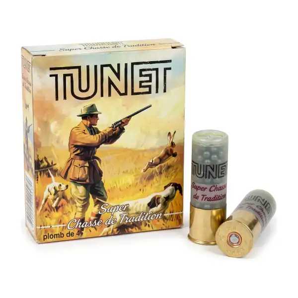 Tunet Super Chasse de Tradition calibre 12/70, 36 g, plomb n°4 : boîte de 10