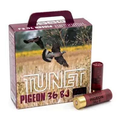 Pack de 100 cartouches Tunet Pigeon calibre 12/70, 36 g, plomb n° 6