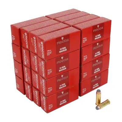 Fiocchi .44 Magnum SJSP 240 grains : carton de 1000 cartouches (20 boîtes de 50)