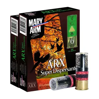 Mary Arm ARX Super Dispersante calibre 12/70, 36 g de plomb doux : 2 boîtes de 10