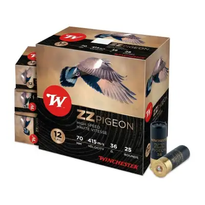 Winchester ZZ Pigeon 36 g calibre 12/70, 5 boîtes de 25 cartouches