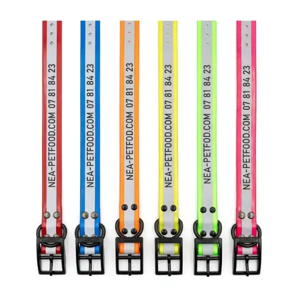 Collier CaniHunt X-Treme PU réfléchissant gravé, 2,5 x 65 cm, pour colliers Garmin