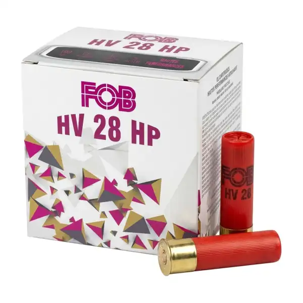 Cartouches FOB Substitut HV 28 HP Steel, calibre 28/70, acier n°5, 18 g : boîte de 25