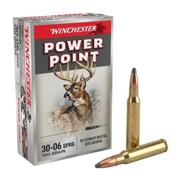 Carton Winchester Power-Point 30-06 Springfield 180 grains : 10 boîtes de 20