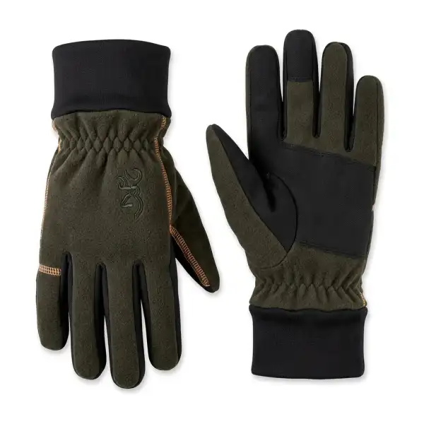 Gants Browning Winter vert en polaire, chasse au grand gibier par temps froid