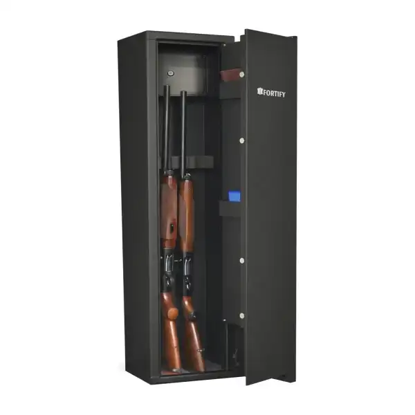 Armoire forte Infac Sentinel SD7 : 6 armes avec lunette + 1 dans la porte, coffre intérieur