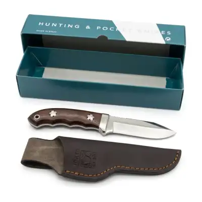 Poignard de chasse dans son coffret, avec étui de protection