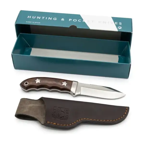 Poignard de chasse dans son coffret, avec étui de protection