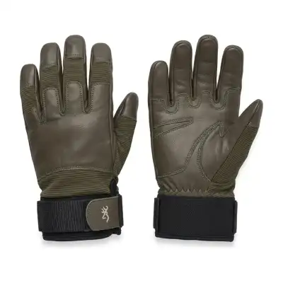 Gants de traque Browning Tracker vert, cuir de caprin, pour les traqueurs par temps froid