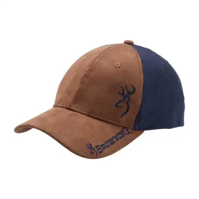 Casquette Browning Sean marine/marron, coton huilé déperlant