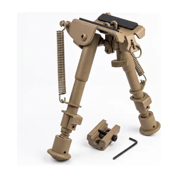 Bipied CVLIFE 6-9 pouces FDE : grenadière et rail Picatinny, adaptateur fourni