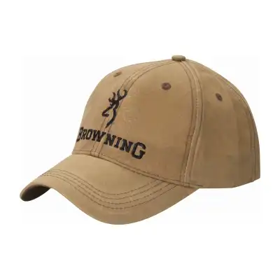 Casquette Browning Lite Wax kaki, 100 % coton, fermeture auto-agrippante, taille unique
