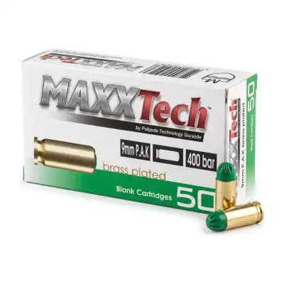 BALLE MAXXTECH 9MM PA A BLANC X50- 400BARS LIVRAISON OFFERTE