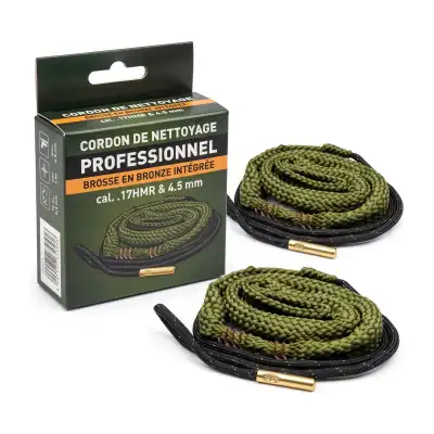 Cordon de nettoyage .17 HMR et 4,5 mm avec brosse en bronze (snake)