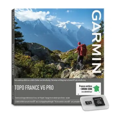 Garmin TOPO France v6 PRO : France entière et DROM-COM, carte au 1/25 000