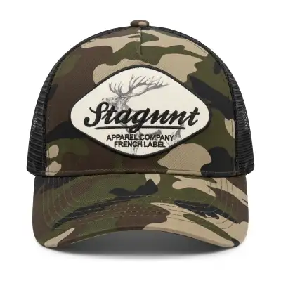 Casquette Stagunt Mac Cap, camouflage militaire, dos en filet, taille unique