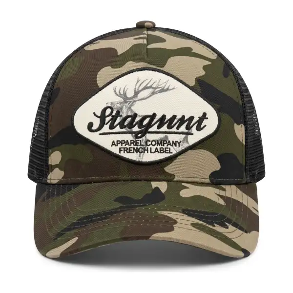 Casquette Stagunt Mac Cap, camouflage militaire, dos en filet, taille unique