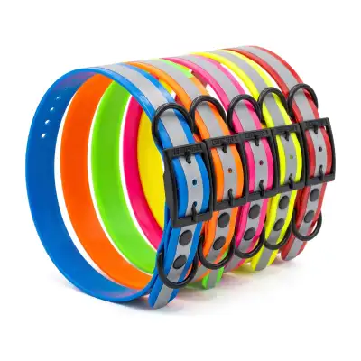 Collier CaniHunt Xtreme PU réfléchissant 2,5 x 65 cm, sangle pour colliers Garmin