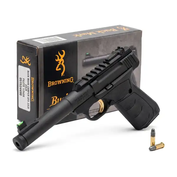 Browning Buck Mark Camper UFX, pistolet semi-automatique .22 LR à canon fileté 1/2-28