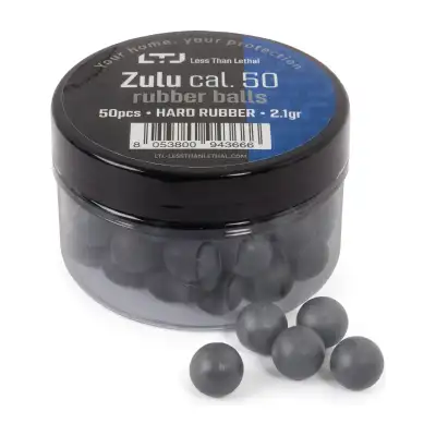 Billes en caoutchouc légères calibre 50, 1,8 g, lot de 100 (Zulu ou Praga selon arrivage)