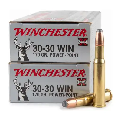 2 boîtes de cartouches Winchester .30-30 Win Power-Point 170 gr
