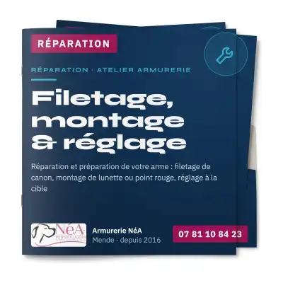 Filetage canon carabine, montage d'accessoires et réglage (prestation d'atelier)
