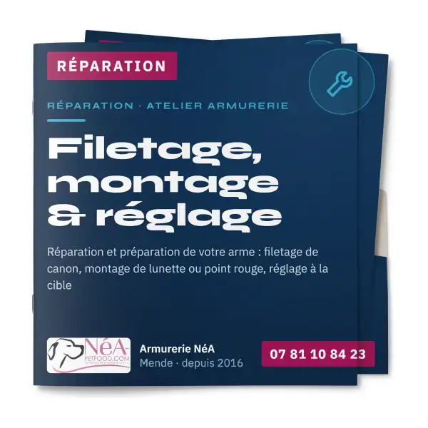 Filetage canon carabine, montage d'accessoires et réglage (prestation d'atelier)