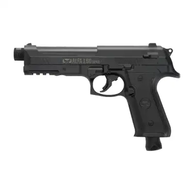 Pack pistolet de défense LTL Alfa 1.50 calibre .50 CO2 : 100 billes Zulu légères, 10 recharges CO2