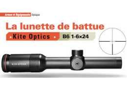 Lunette de battue Kite Optics B6 1-6×24 RET4A-I lumineux